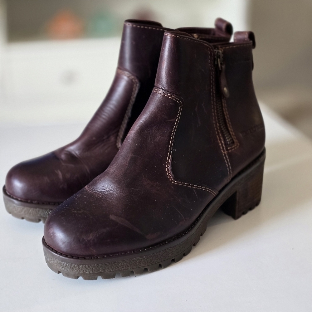 Cougar Daytona Brown Leather Ankle Boots